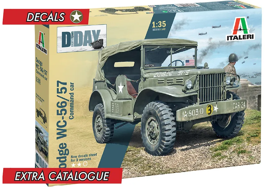 Italeri 1/35 Dodge WC35 Command Car Scaled Plastic Model Kit image 89257