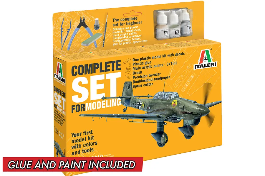 Italeri 1/72 Junker Ju-87B Stuka Fighter Complete Plastic Model Kit image 89260