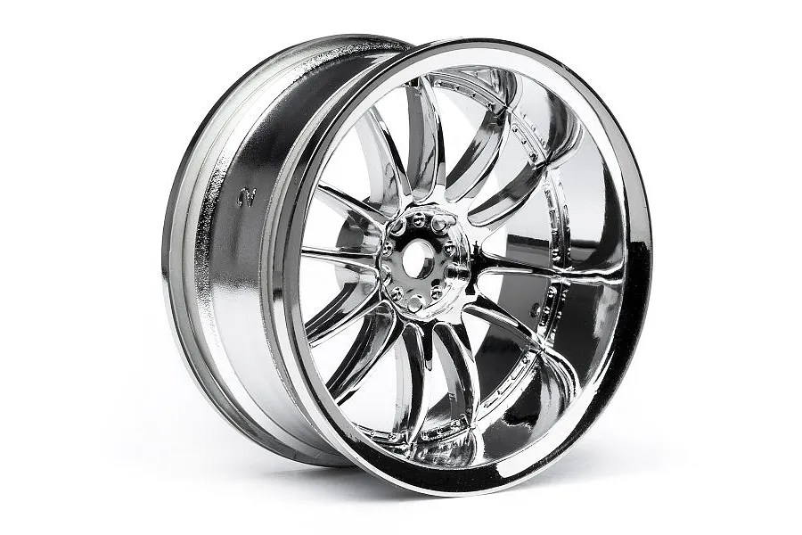 HPI 1.9&amp;quot; (6mm Off-Set) Work XSA 02C Chrome Rims 2Pcs image 8928
