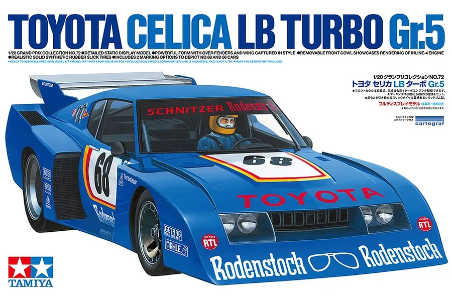Tamiya 1/20 Toyota Celica LB Turbo Gr.5 Car Plastic Model Kit image 89273