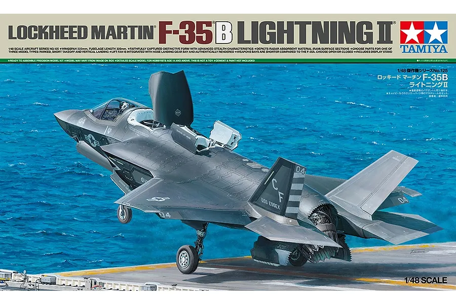 Tamiya 1/48 Lockheed F-35 B Lightning II Fighter Scaled Plastic Model Kit image 89288