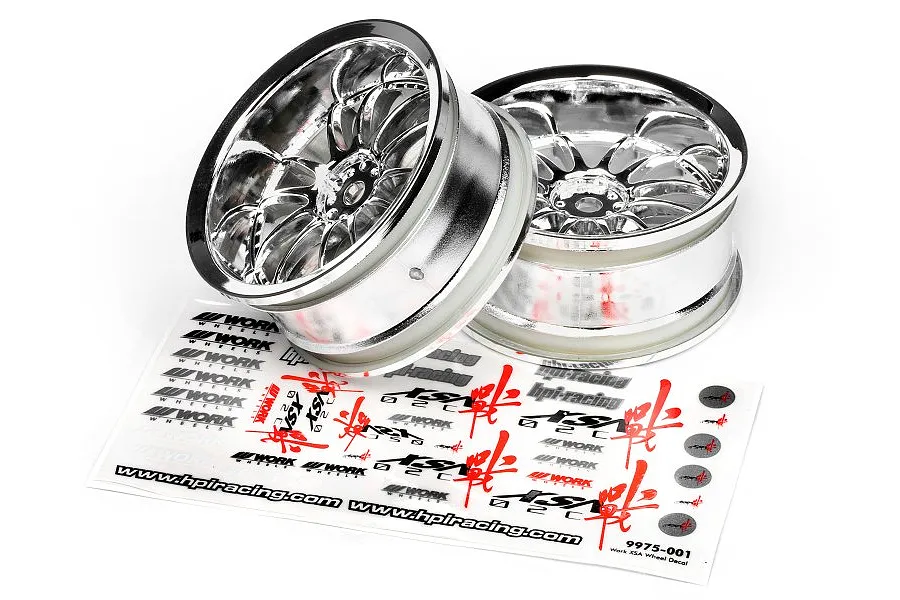 HPI 1.9&amp;quot; (6mm Off-Set) Work XSA 02C Chrome Rims 2Pcs image 8930