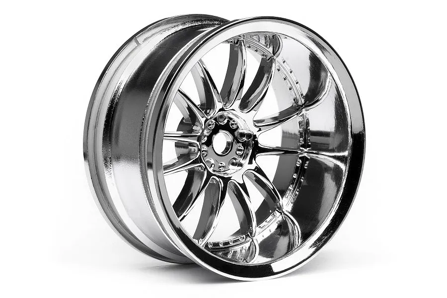 HPI 1.9&amp;quot; (9mm Off-Set) Work XSA 02C Chrome Rims 2Pcs image 8932