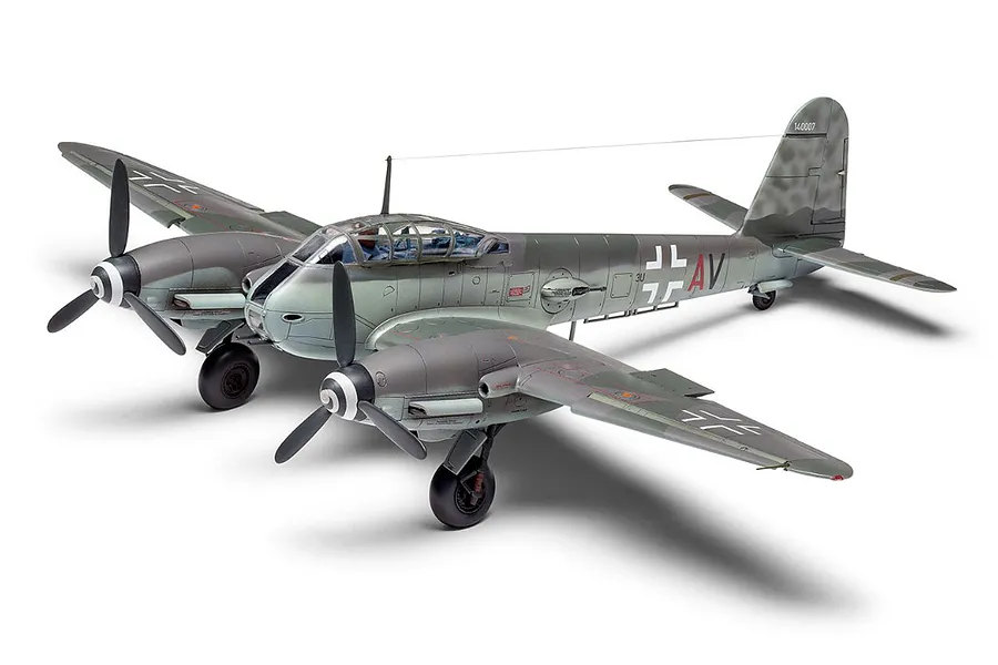 Airfix 1/72 Messerschmitt Me410A-1/U2 &amp;amp; U4 Fighter Plastic Model Kit image 89311