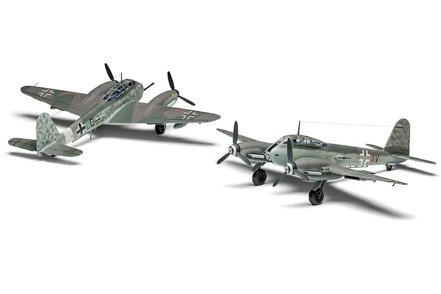 Airfix 1/72 Messerschmitt Me410A-1/U2 &amp;amp; U4 Fighter Plastic Model Kit image 89313