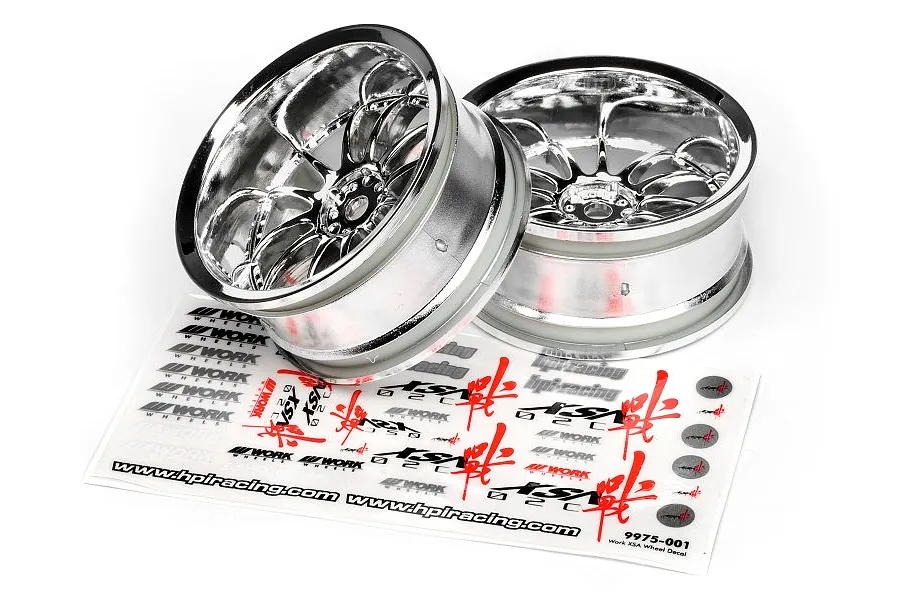HPI 1.9&amp;quot; (9mm Off-Set) Work XSA 02C Chrome Rims 2Pcs image 8934