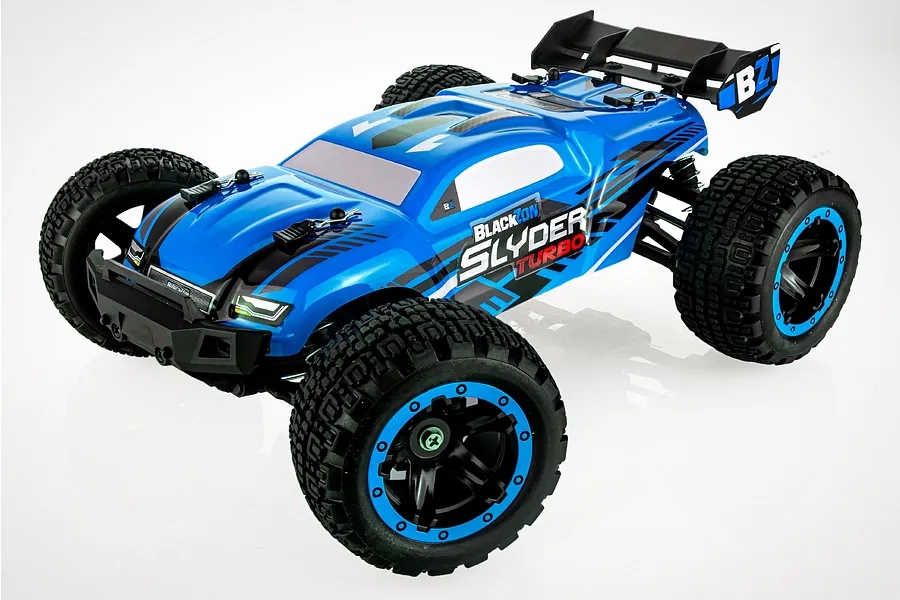 BlackZon Slyder ST Turbo RC Stadium Truck Electric Brushless 4WD 1/16 Scale RTR - Blue image 89374