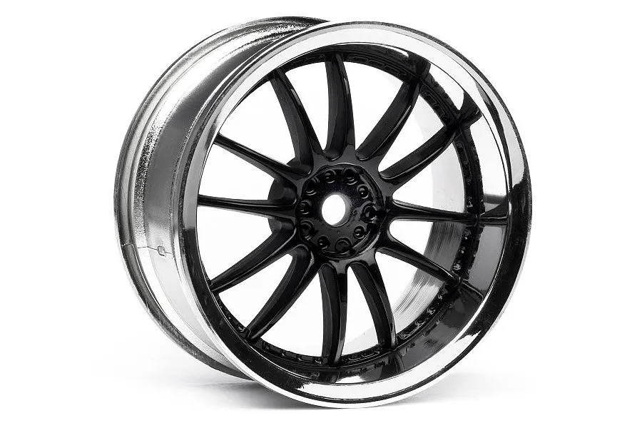 HPI 1.9&amp;quot; (3mm Off-Set) Work XSA 02C Chrome/Black Rims 2Pcs image 8948