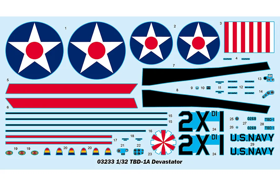 Trumpeter 1/32 U.S. TBD-1A &amp;quot;Rabaged&amp;quot; Devastator Torpedo Attack Aircraft Model Kit image 89481