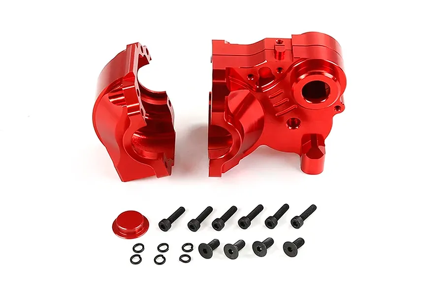 Rovan Red Aluminium Gearbox Case Set image 89507
