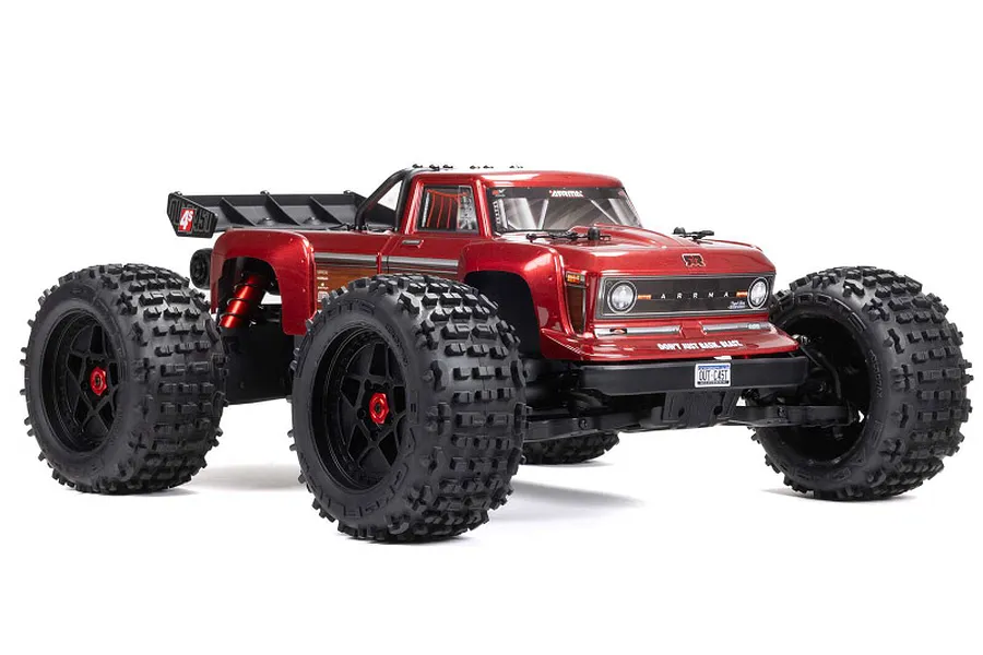 ARRMA OUTCAST 4X4 BLX 4S RC Stunt Truck Electric Brushless 4WD 1/10 Scale RTR - Red image 89592