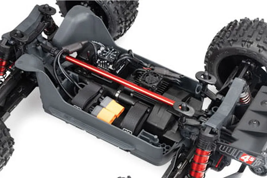 ARRMA OUTCAST 4X4 BLX 4S RC Stunt Truck Electric Brushless 4WD 1/10 Scale RTR - Red image 89593