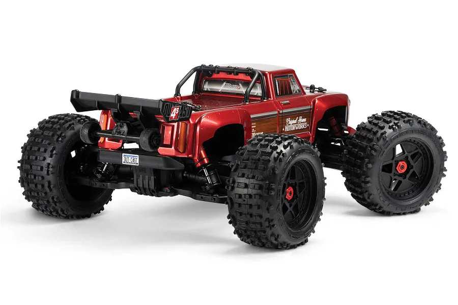 ARRMA OUTCAST 4X4 BLX 4S RC Stunt Truck Electric Brushless 4WD 1/10 Scale RTR - Red image 89595