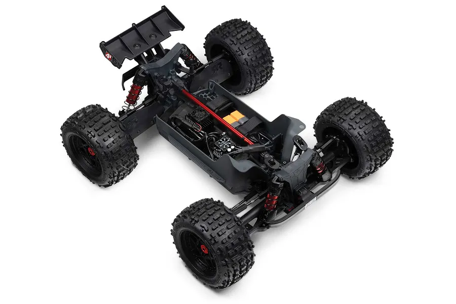 ARRMA OUTCAST 4X4 BLX 4S RC Stunt Truck Electric Brushless 4WD 1/10 Scale RTR - Red image 89598