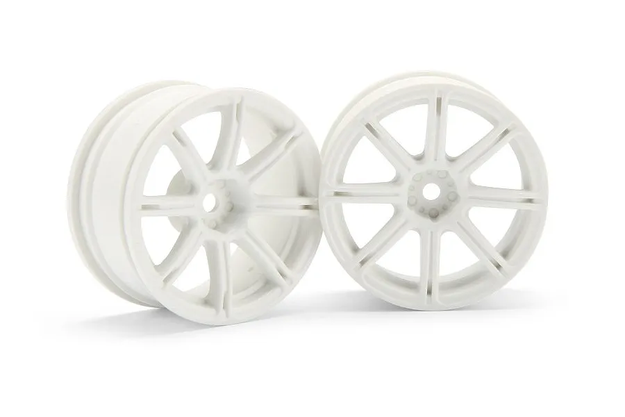 HPI 1.9&amp;quot; (3mm Off-Set) Work Emotion XC8 White Rims 2Pcs image 8961