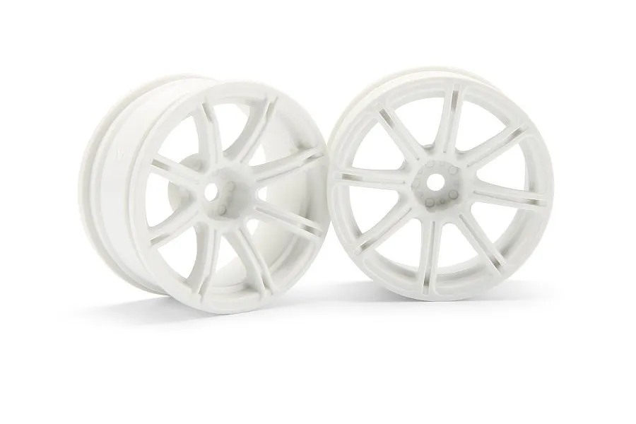 HPI 1.9&amp;quot; (6mm Off-Set) Work Emotion XC8 White Rims 2Pcs image 8962