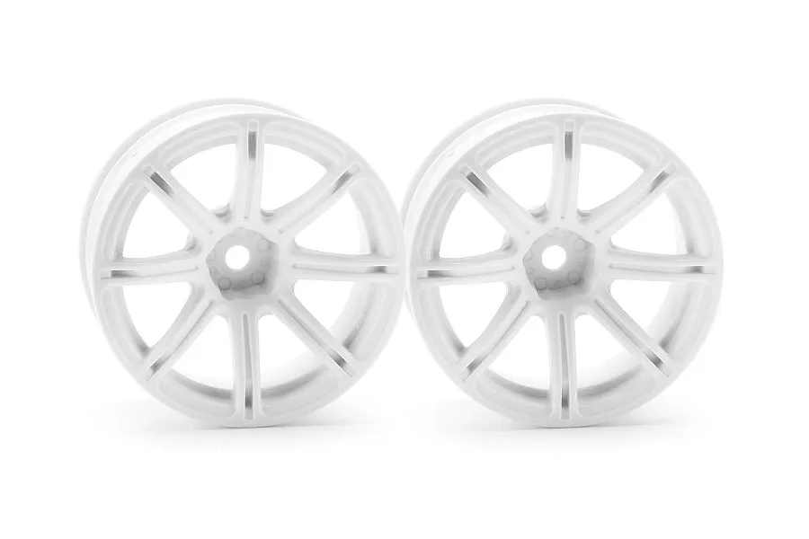 HPI 1.9&amp;quot; (9mm Off-Set) Work Emotion XC8 White Rims 2Pcs image 8963