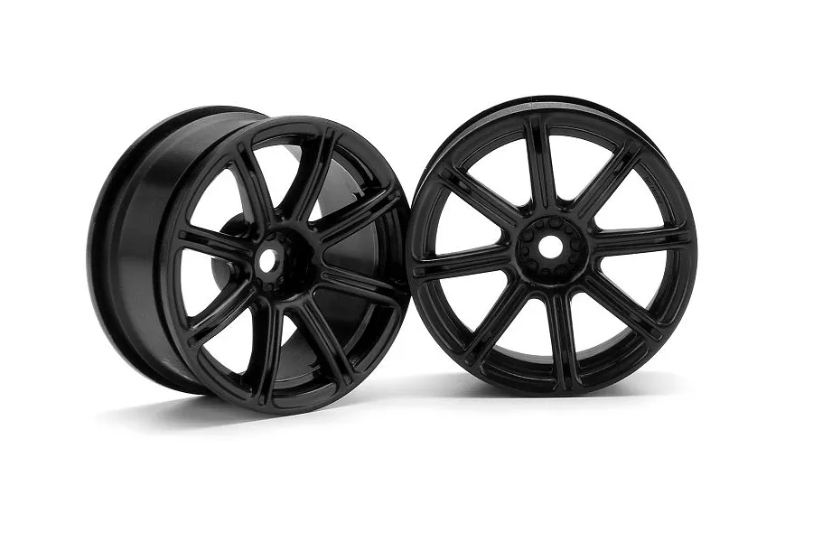 HPI 1.9&amp;quot; (3mm Off-Set) Work Emotion XC8 Black Rims 2Pcs image 8964