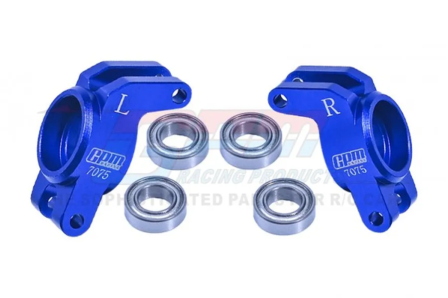 GPM Blue Aluminium Rear Hubs 2Pcs w/ Larger Bearings image 89653