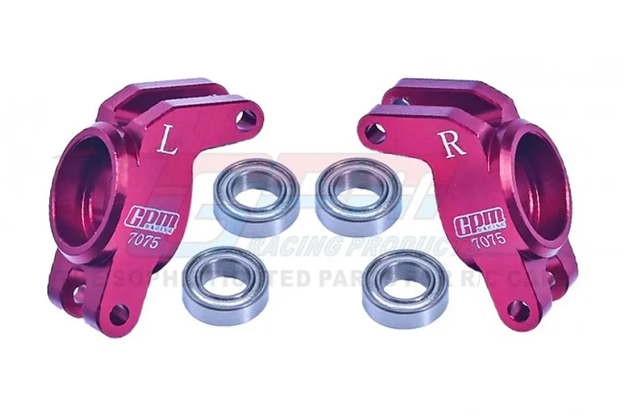 GPM Red Aluminium Rear Hubs 2Pcs w/ Larger Bearings image 89654