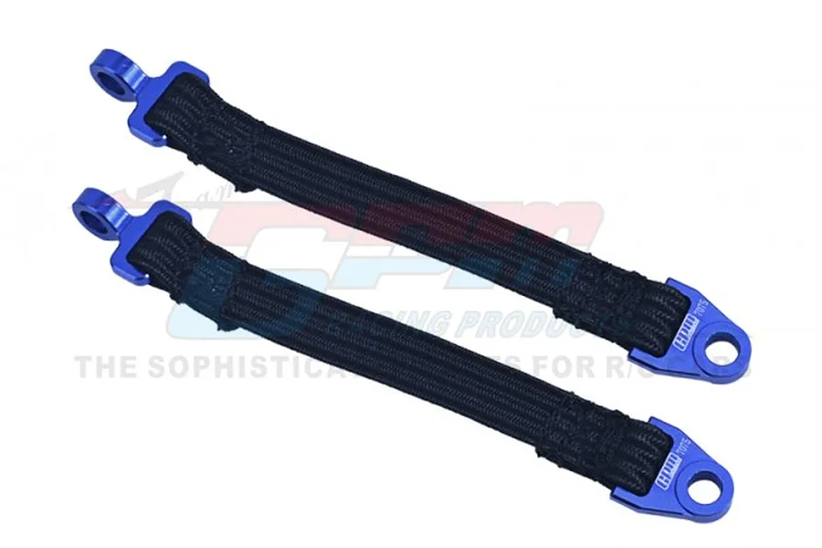 GPM 108mm Rear Suspension Travel Limit Straps w/ Blue Aluminium Buckles 2Pcs image 89656