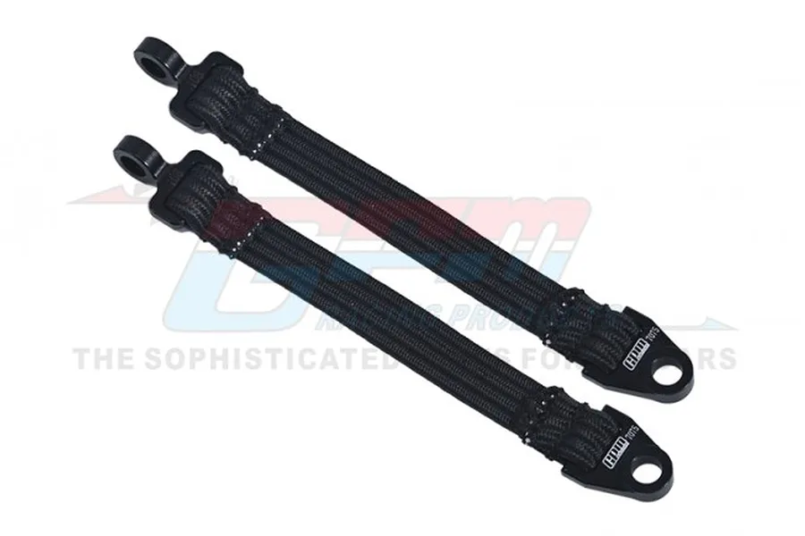 GPM 108mm Rear Suspension Travel Limit Straps w/ Black Aluminium Buckles 2Pcs image 89658