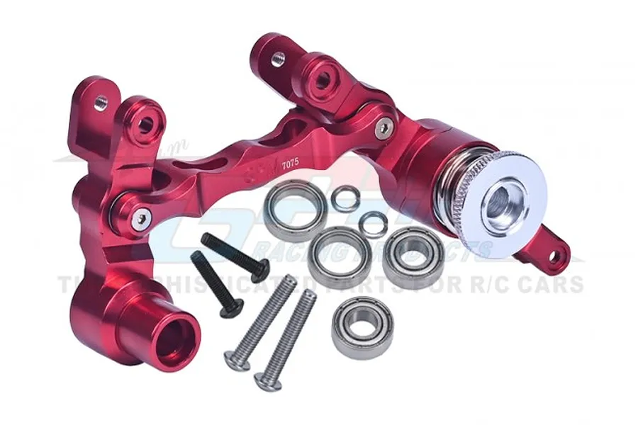 GPM Red Aluminium Steering Bell Crank/Drag Link Assembly w/ Servo Saver image 89660