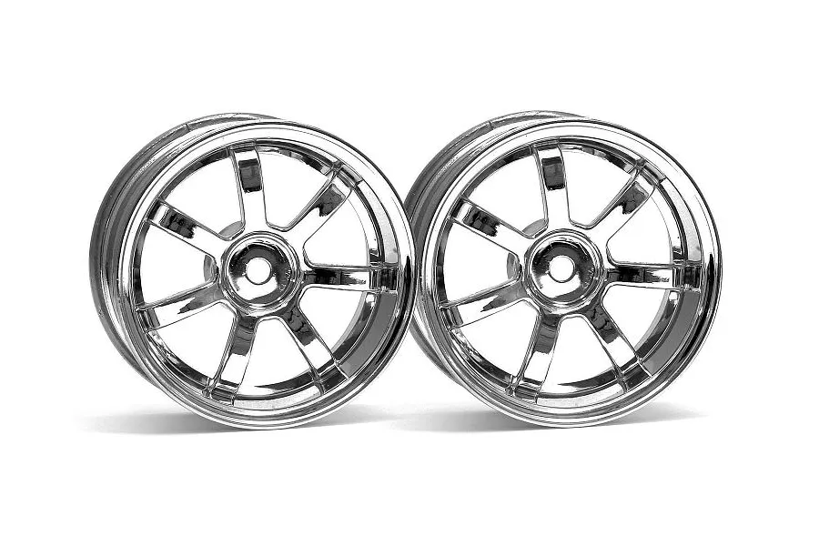 HPI 1.9&amp;quot; (3mm Off-Set) Rays Gram Lights 57S-Pro Chrome Rims 2Pcs image 8967