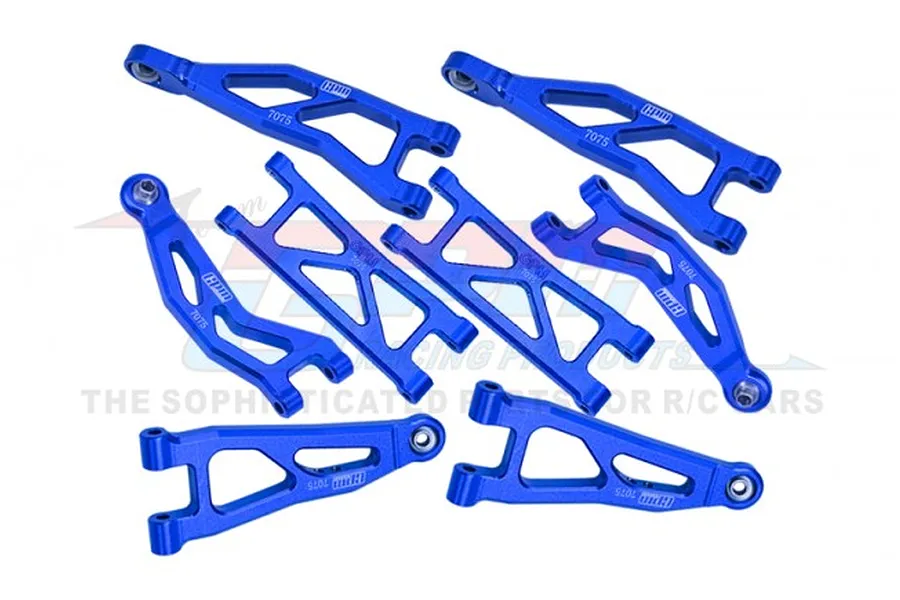 GPM Blue Aluminium Front &amp;amp; Rear Suspension Arms Set image 89684