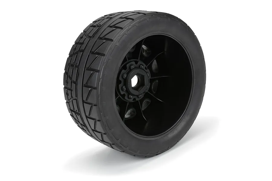 Pro-Line 5.7&amp;quot; 1/6 Menace HP Belted Tyres On Black Raid Rims - Glued Wheels 2Pcs image 89714