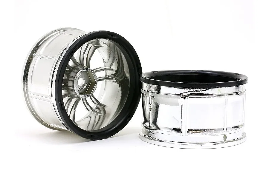 HPI 2.1&amp;quot; (3mm Off-Set) LP29 Rays Volk Racing RE30 Chrome Rims 2Pcs image 8984