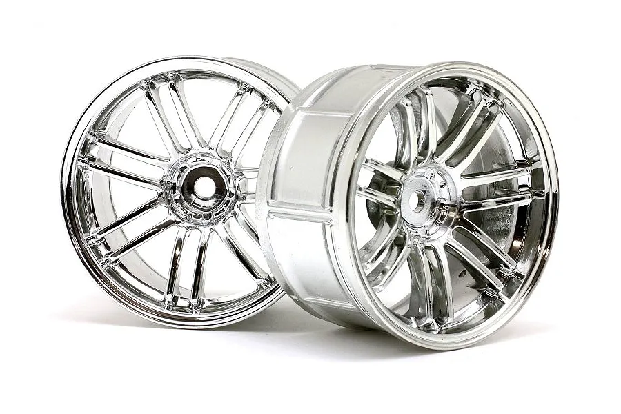 HPI 2.1&amp;quot; (6mm Off-Set) LP32 Rays Volk Racing RE30 Chrome Rims 2Pcs image 8986