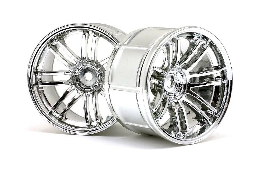 HPI 2.1&amp;quot; (9mm Off-Set) LP35 Rays Volk Racing RE30 Chrome Rims 2Pcs image 8990