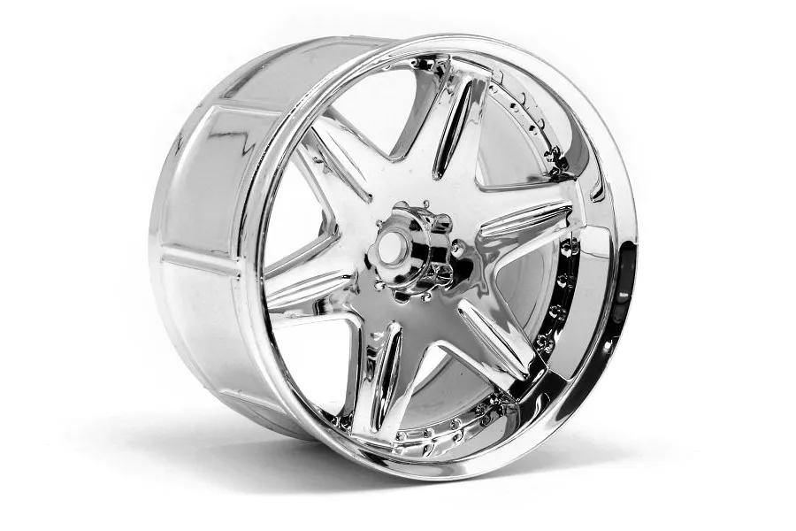 HPI 2.1&amp;quot; (6mm Off-Set) LP29 Work Model LS406 Chrome Rims 2Pcs image 2