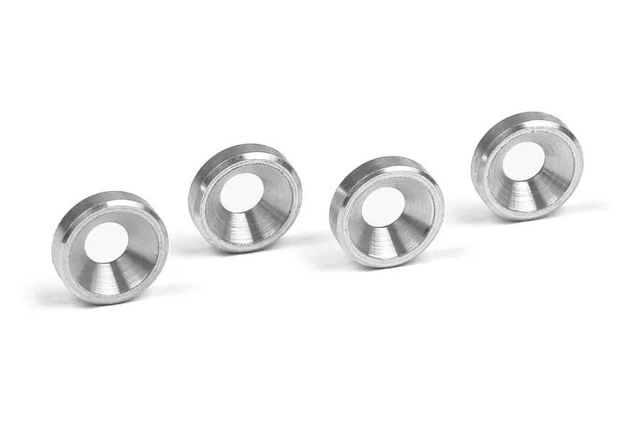 XRAY Silver Aluminium Countersunk Shims 4Pcs image 89932