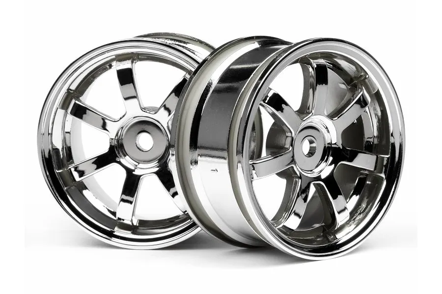 HPI 1.9&amp;quot; (0mm Off-Set) Rays Gram Lights 57S-Pro Chrome Rims 2Pcs image 9000