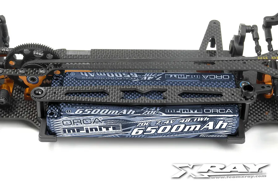 XRAY Carbon Fibre LiPo Battery Holder Set image 2