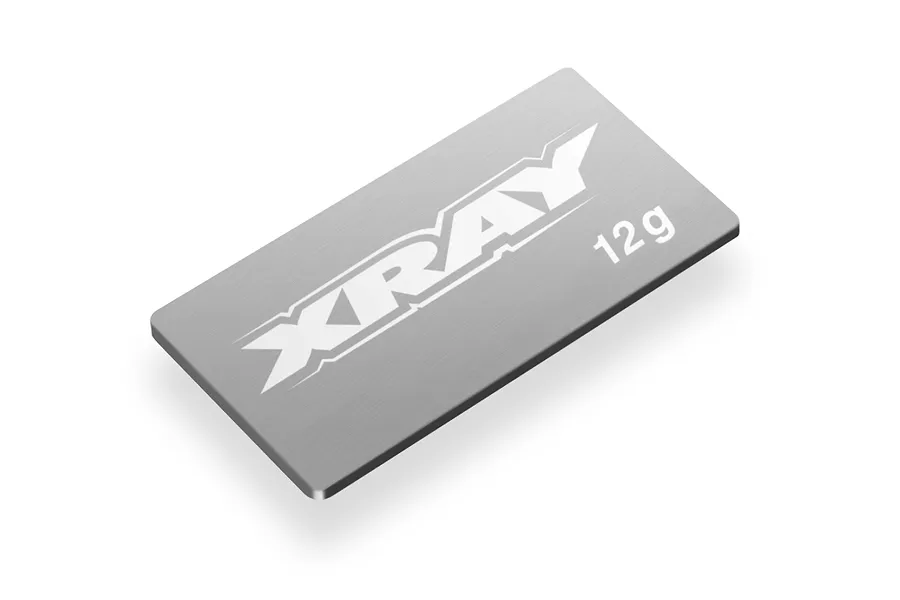 XRAY Pure Tungsten 34x17.5x1mm 12g Chassis Weight image 90010