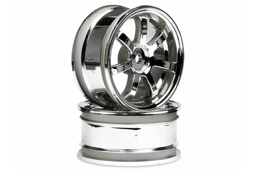 HPI 1.9&amp;quot; (0mm Off-Set) Rays Gram Lights 57S-Pro Chrome Rims 2Pcs image 9003