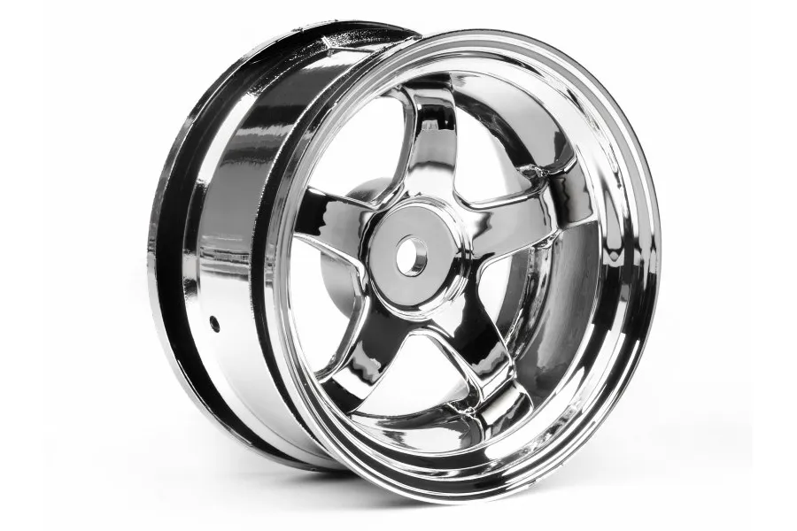 HPI 1.9&amp;quot; (6mm Off-Set) Work Meister S1 Chrome Rims 2Pcs image 9009