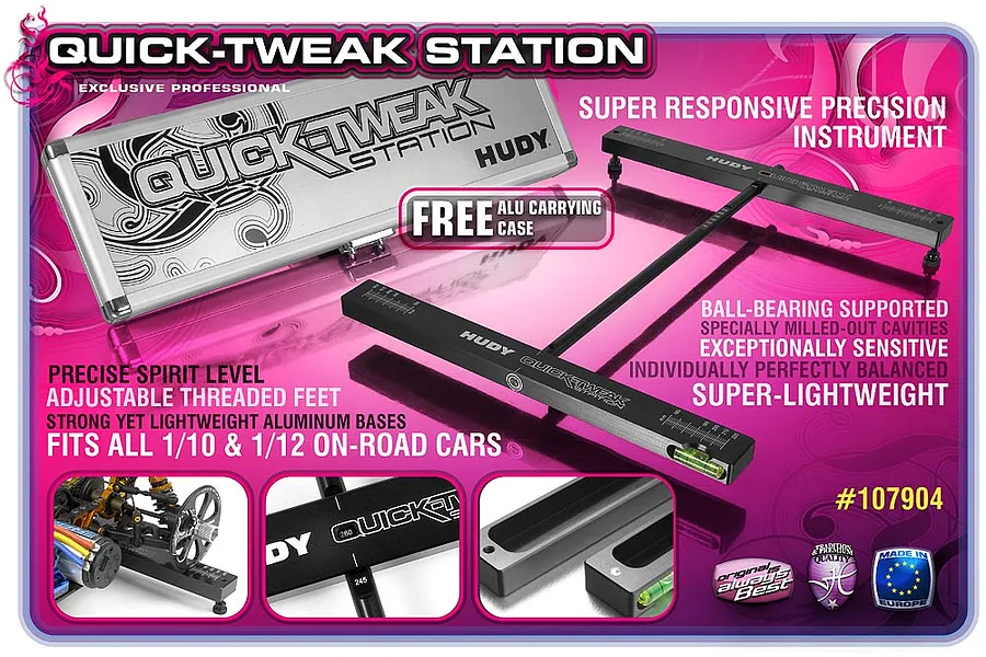 Hudy Black Aluminium Quick-Tweak Station w/ Aluminium Carry Case image 90140