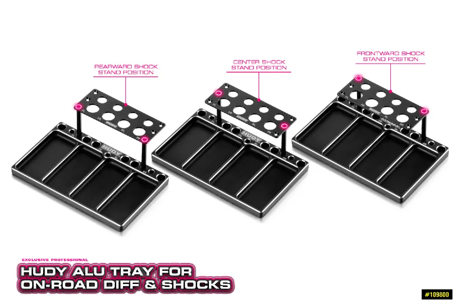 Hudy Black Aluminium Differential &amp;amp; Shocks Tray image 90151