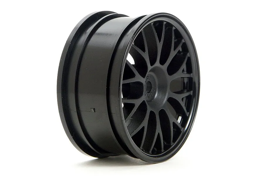 HPI 1.9&amp;quot; (1mm Off-Set) Mesh Black Rims 2Pcs image 9019
