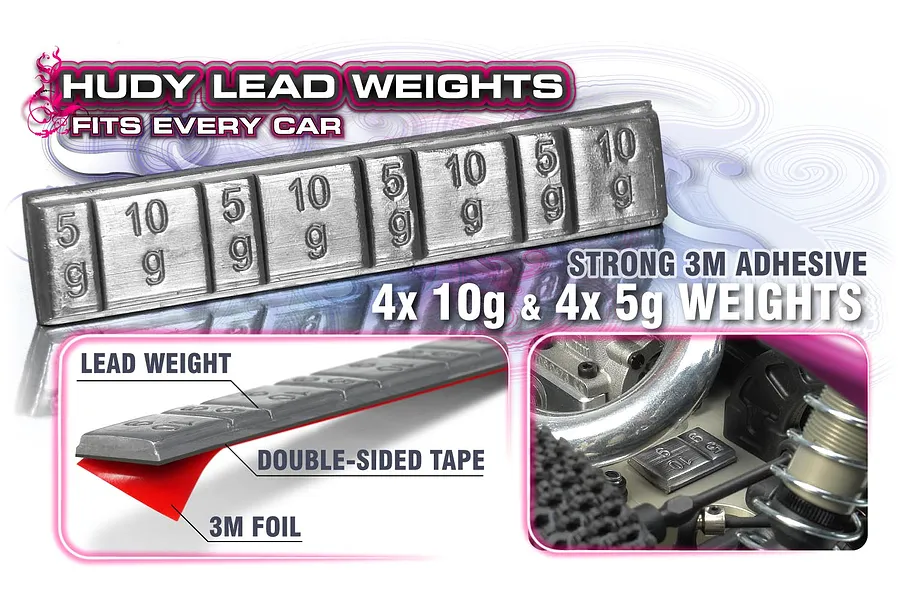 Hudy 5g &amp;amp; 10g Lead Weights Set 8Pcs image 90183