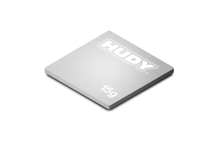 Hudy Pure Tungsten 24.5x24.5mm 15g Thin Receiver/ESC Weight image 90184