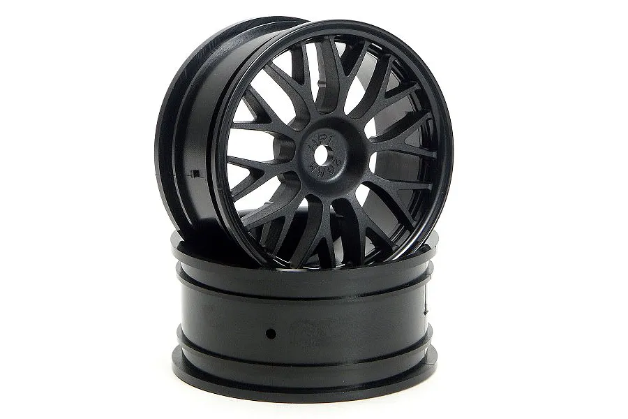 HPI 1.9&amp;quot; (1mm Off-Set) Mesh Black Rims 2Pcs image 9020