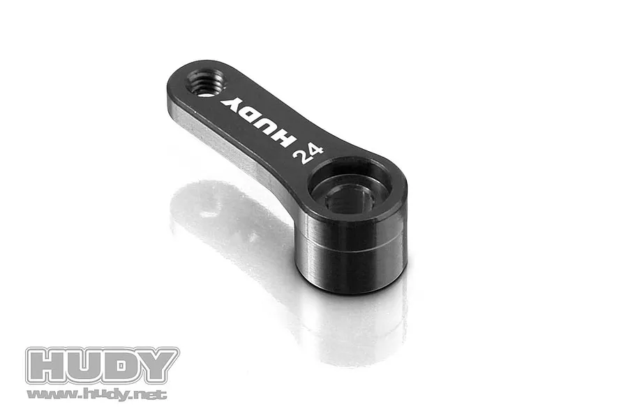Hudy Black Aluminium 24T Offset Servo Horn image 90196