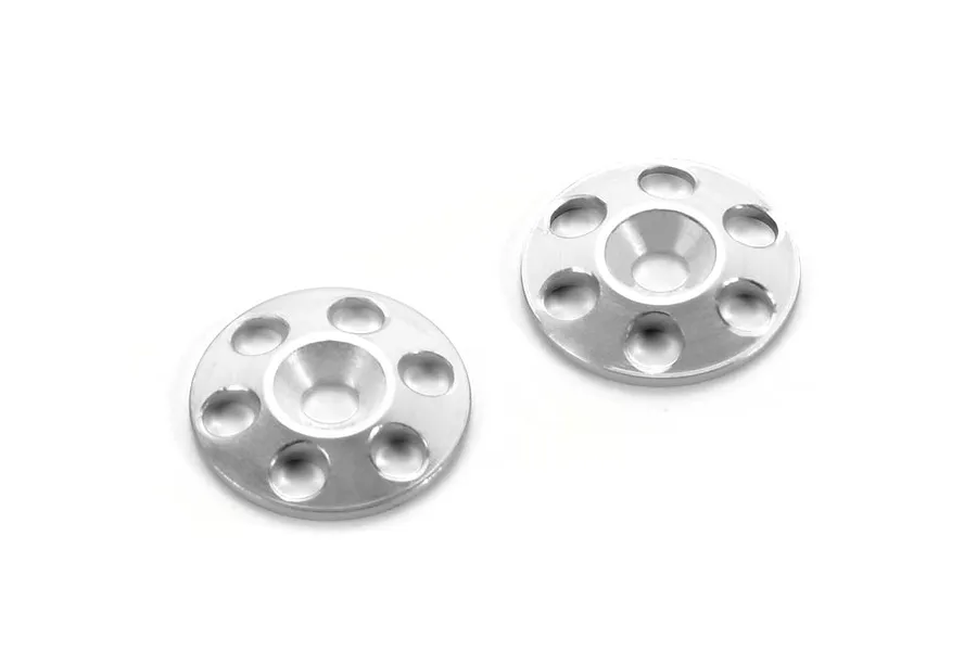 Hudy Silver Aluminium Rear Wing Shims 2Pcs image 90198