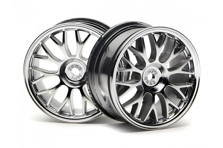 HPI 1.9&amp;quot; (1mm Off-Set) Mesh Chrome Rims 2Pcs image 9021