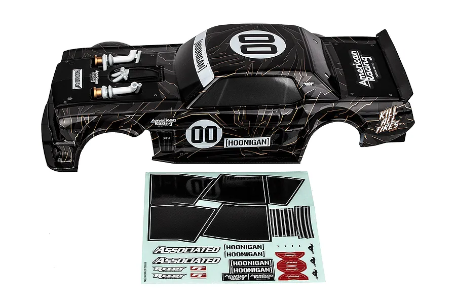 Team Associated 1/10 Apex 2 Hoonicorn Painted Body Shell Set - Black image 90236